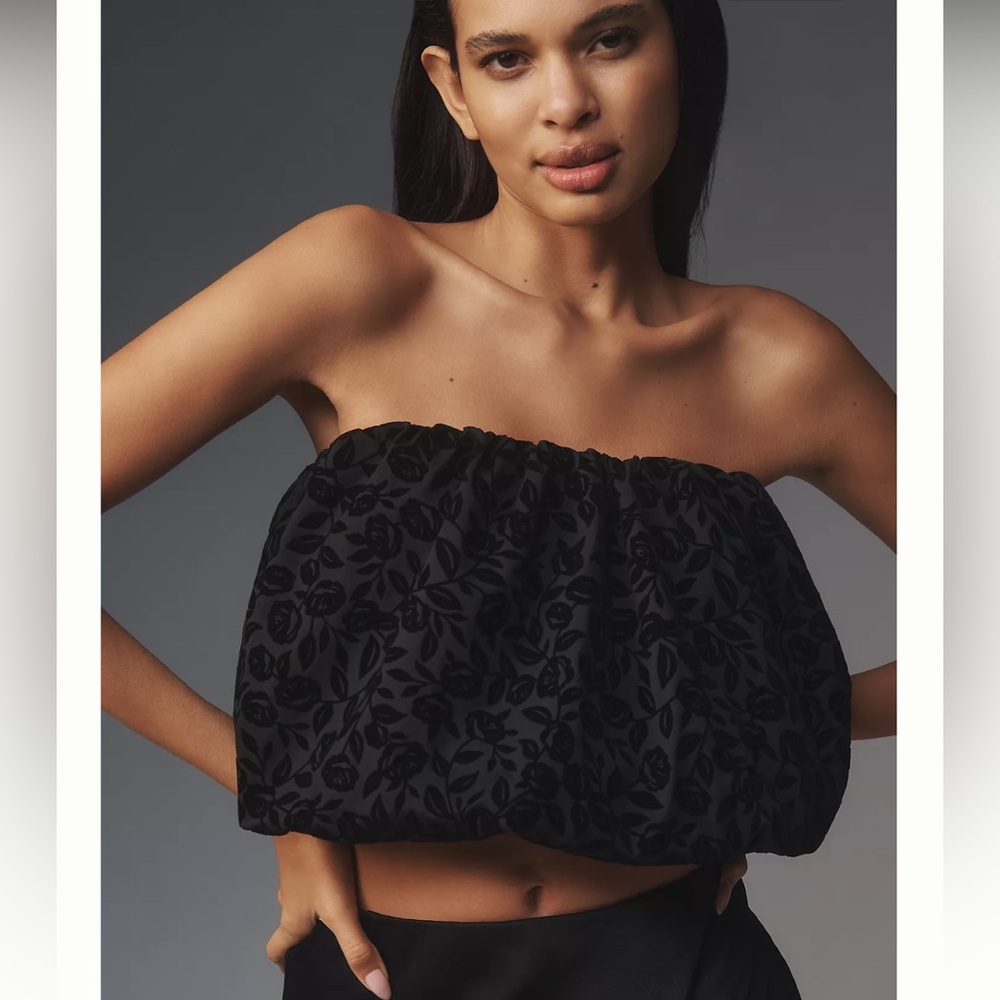 For Love and Lemons Velvet Bubble Strapless Top Tube-top NWT Small